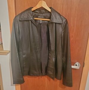 NY and Company Black Leather Jacket